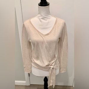 Max Studio Faux Tie Sweater-Size XS
